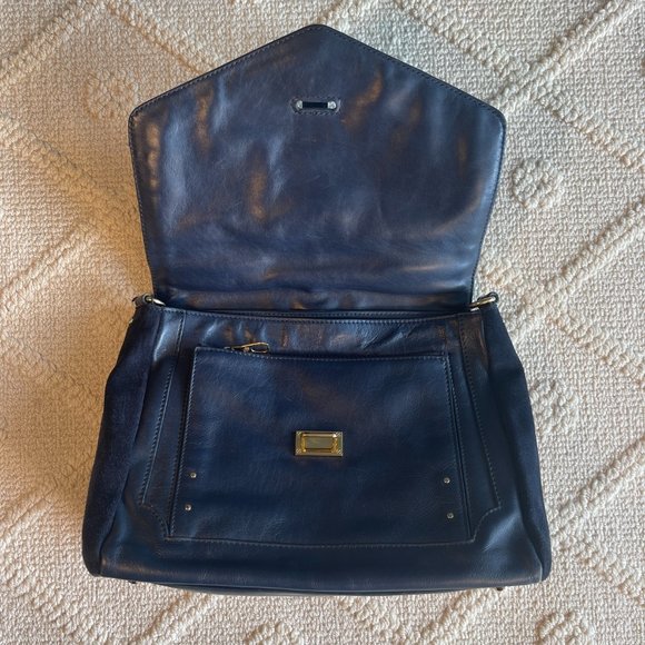 Tory Burch Medium Navy Satchel - Picture 8 of 15